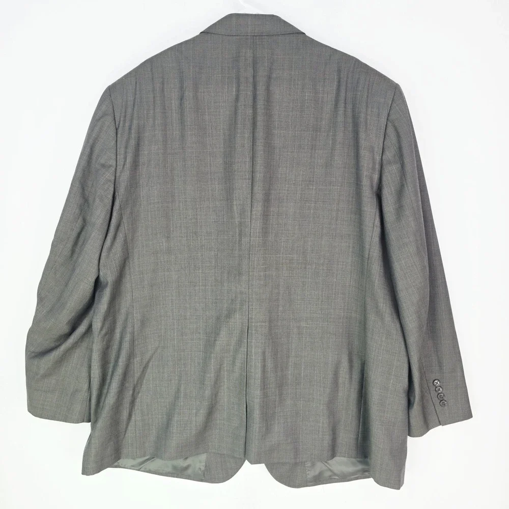 Jos. A. Bank Mens 54L Gray Glen Plaid Two Button Blazer Sport Coat Single Vent